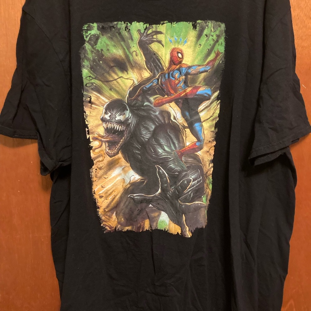 Marvel Black Spider-Man vs Venom T-Shirt